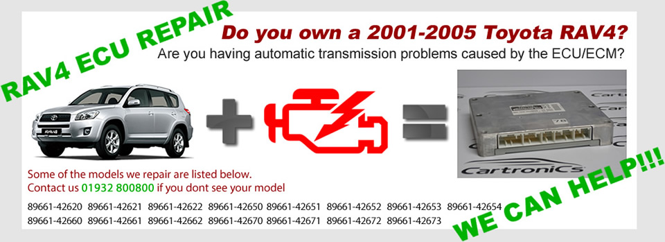 Rav 4 ECU Repair call 01932 800 800